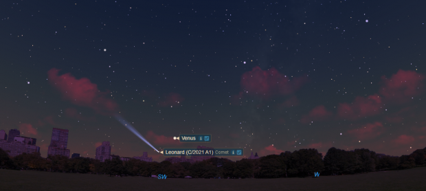 혜성 레너드 12월 12일,