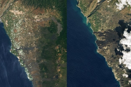 [지구를 보다] 용암이 삼킨 섬의 전과 후…85일 만에 멈춘 라팔마 화산