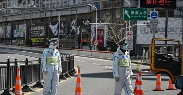 봉쇄된 상하이 시내 모습./출처=바이두