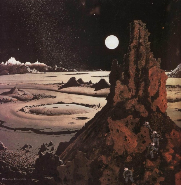 보네스텔이 1948년에 그린 수성 표면 상상도. (출처: Bonestell LLC reproduction)