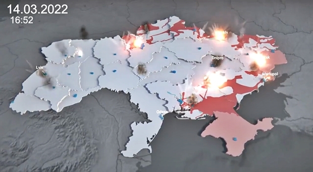 우크라이나 전쟁 상황을 실시간으로 전하는 위치기반서비스 리브아맵 자료에 따르면 러시아군은 우크라이나 침공 첫 날인 2월 24일부터 5월 25일까지 공중, 지상, 해상 발사 미사일 2100발을 쐈다.