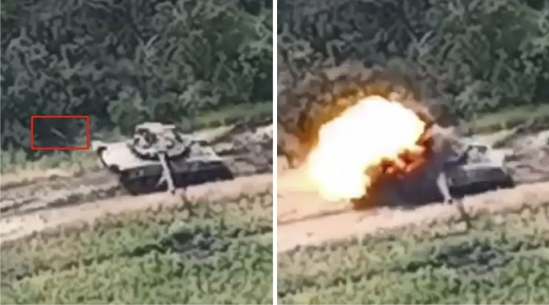 해당 전차가 파괴되는 모습은 유튜브 영상으로 고스란히 나왔다. / 사진=우크라이나 육군 제93기계화여단