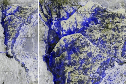 [지구를 보다] 강이 거대 호수가 됐다?…홍수로 잠긴 파키스탄 위성 포착