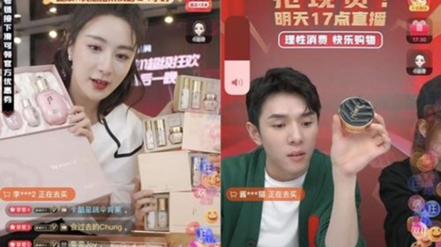 중국 3대 쇼핑호스트 중 웨이야(왼쪽)와 리자치(오른쪽)