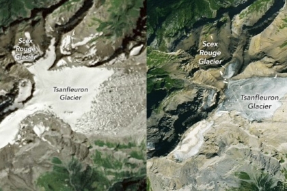 20년 만에 쪼그라든 빙하의 절규…위성으로 본 알프스 전과 후 [지구를 보다]