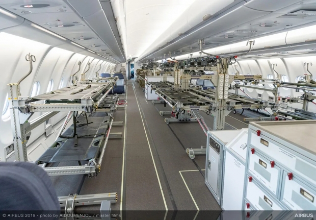 A330 MRTT의 객실은 필요시 의무 후송을 위한 장비를 탑재할 수 있다. 사진 에어버스  