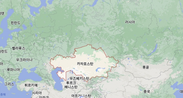 카자흐스탄의 위치를 나타낸 지도. / 사진=구글맵