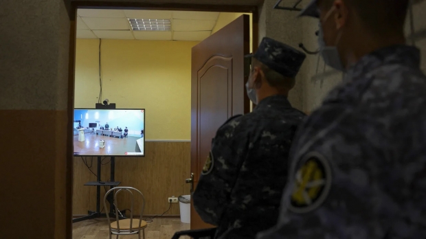 알렉세이 나발니는 수도 모스크바에서 동쪽으로 약 235㎞ 떨어진 멜레호보에 있는 제6 교도소(IK-6)에서 영상으로 재판에 출석했다./ 사진=로이터 연합뉴스