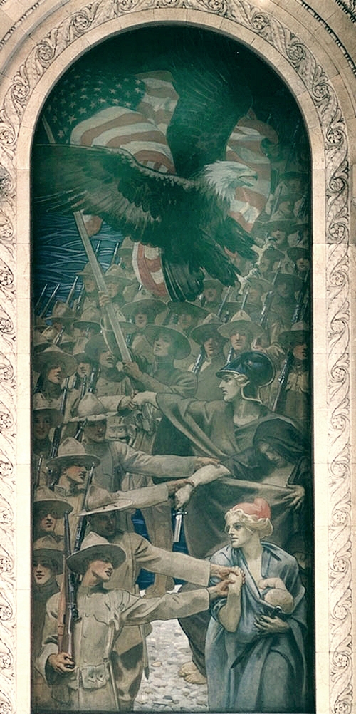 존 싱어 사전트, ‘미국의 행진’, 캔버스에 유채, 439x187cm, 하버드 와이드너 도서관.