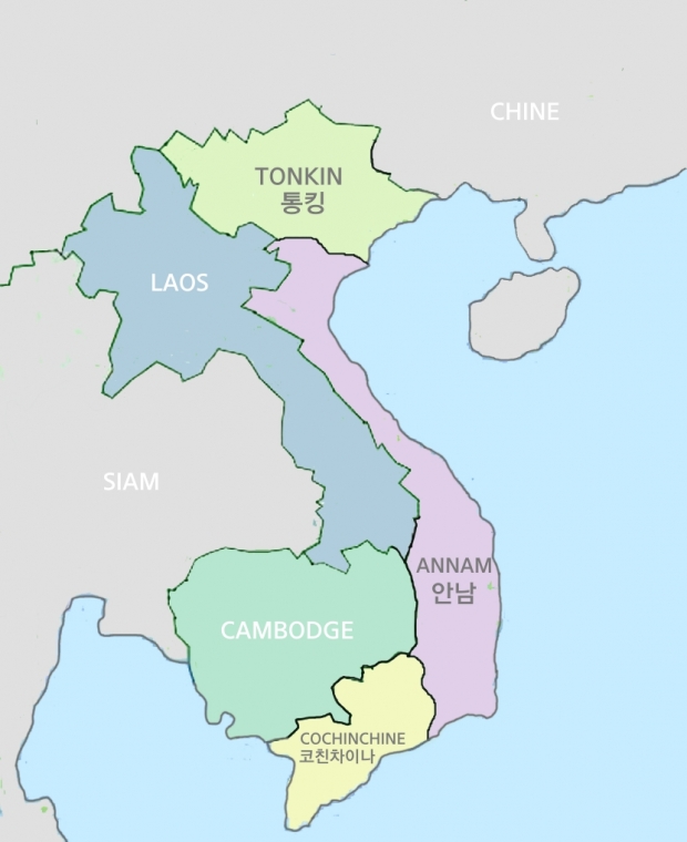 베트남은 북부 ‘통킹’, 중부 ‘안남’, 남부 ‘코친차이나’로 구분된다. 세 지역은 1802년 자롱(嘉隆) 황제에 의해 통일되었고, 자롱 황제는 통일국가를 중국의 남쪽이라는 의미로 ‘비엣남(Việt Nam, 월남(越南)’ 이라는 이름을 붙였다.