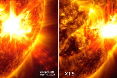 지구 17개 만한 태양흑점…X5.8급 강력한 태양플레어 포착 [우주를 보다]
