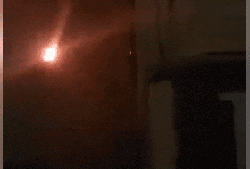 투폴레프(Tu-22M3)가 추락하는 모습을 담은 영상의 일부