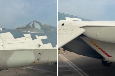 [포착] 최신예 전투기 맞아?…中 조롱받는 ‘나사’ 가득한 러 스텔스 전투기 Su-57 (영상)