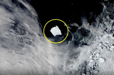 회전하며 하루 8㎞ 북상…서울 6배 크기 ‘세계서 가장 큰 빙산’의 모험