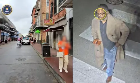 테러범 샴수드 딘 자바르가 범행 전 스마트 안경으로 촬영한 길거리 모습과 범행을 벌이기 1시간 전 모습. AP 연합뉴스