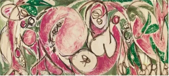 리 크래즈너, ‘계절’, 1957, 캔버스에 유채, 235.6x517.8cm, 휘트니 미술관