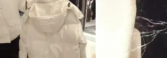 900만원이 넘는 명품 패딩이 입은 지 나흘 만에 보풀이 일어나 논란이 되고 있다. / 출처=환구망