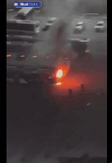 이스라엘 현지시간으로 20일 오후 9시경 텔아비브 교외 지역 바트얌에 있는 주차장 여러 곳에서 버스 3대가 잇따라 폭발했다. 영상 캡처