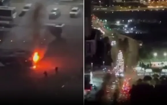 이스라엘 현지시간으로 20일 오후 9시경 텔아비브 교외 지역 바트얌에 있는 주차장 여러 곳에서 버스 3대가 잇따라 폭발했다. 영상 캡처