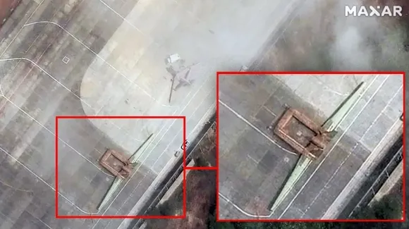 2025년 2월 24일 중국 하이난성(省) 러둥의 공군기지에 세워져 있는 WZ-9 디바인 이글의 모습. 출처 플래닛 랩스