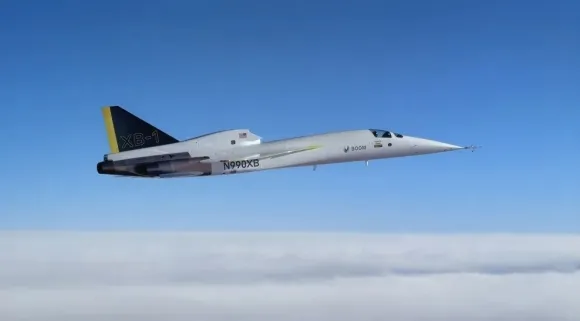 비행하는 XB-1 모습. Boom Supersonic
