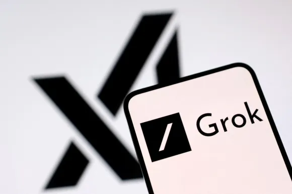 인공지능(AI) 신생기업 엑스에이아이(xAI)와 그록(Grok) 로고. 로이터 연합뉴스