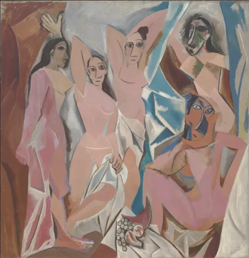 피카소, ‘아비뇽의 아가씨들’, 1907, 캔버스에 유채, 244×234㎝, 뉴욕 현대미술관