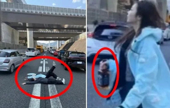 지난 5일 일본 도쿄와 후지산을 잇는 고속도로에서 관광버스 충돌사고가 발생한 가운데, 사고 현장에서 ‘인생 사진’을 찍은 중국인 여성들에게 비난이 쏟아졌다. SCMP, 웨이신 캡처 지난 5일 일본 도쿄와 후지산을 잇는 고속도로에서 관광버스 충돌사고가 발생한 가운데, 사고 현장에서 ‘인생 사진’을 찍은 중국인 여성들에게 비난이 쏟아졌다. SCMP, 웨이신 캡처