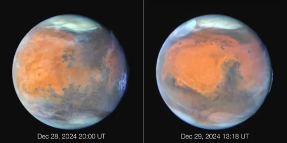 허블우주망원경이 촬영한 화성. NASA, ESA, STScI