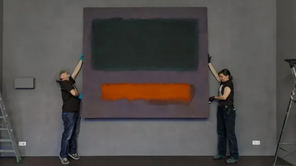 마크 로스코의 작품 ‘그레이, 오렌지 온 마룬, No. 8’(Grey, Orange on Maroon, No. 8). Boijmans Van Beuningen.