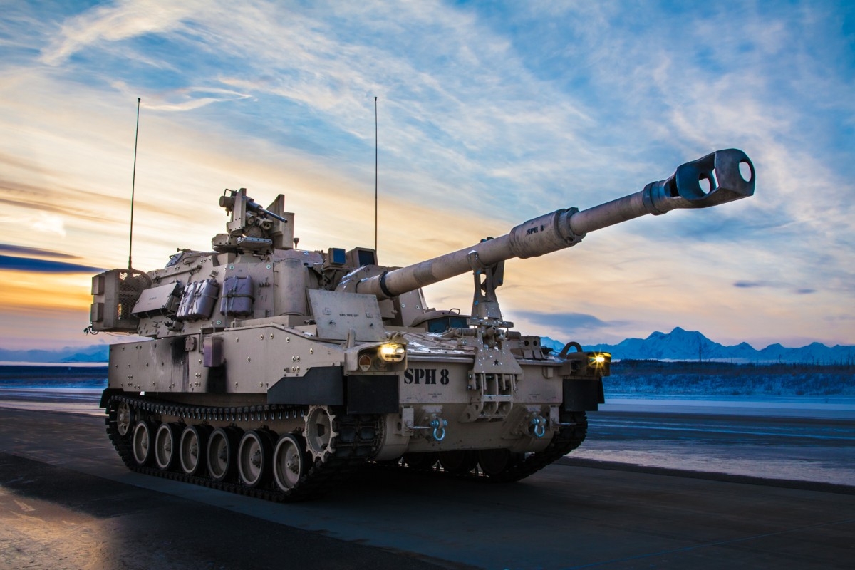 39구경 포를 장착하고 있는 미 육군의 M109A7 팔라딘 자주포. 미 육군 제공