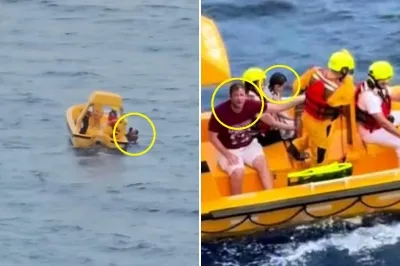 (영상) 여객선서 딸 추락하자 바다 뛰어든 아빠…“20분간 딸 안고 헤엄쳐” 목격담도