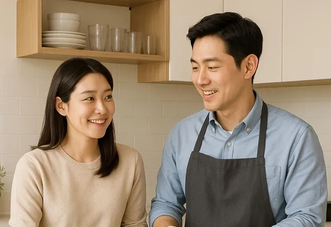 한국인 부부의 가상 생성 이미지. 출처=챗지티피 한국인 부부의 가상 생성 이미지. 출처=챗지티피