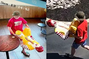맥도날드 마스코트 납치 현장…미국 황당한 절도 사건