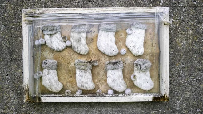 아일랜드 골웨이주 투암에 있는 옛 모자보건 시설 부지에 남겨진 기념비