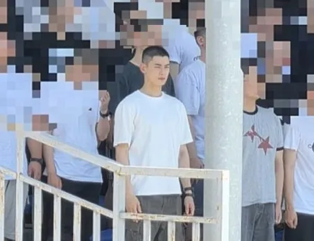 28일 충남 논산 육군훈련소에 입소한 차은우. SNS 캡처