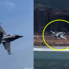 (영상) 새 떼 피하려다…30만 관객 위로 급강하한 스페인 전투기