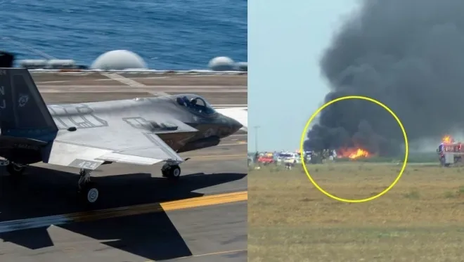 지난 30일 미 해군의 F-35 전투기가 추락하는 사고가 발생했다. 지난 30일 미 해군의 F-35 전투기가 추락하는 사고가 발생했다.
