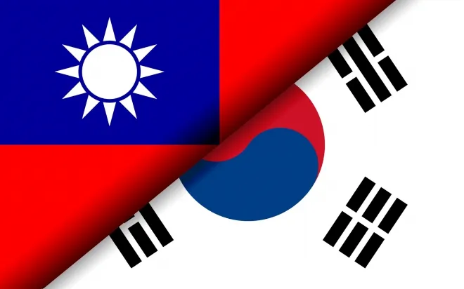 왼쪽부터 대만, 한국 국기 자료사진. 123rf.com 왼쪽부터 대만, 한국 국기 자료사진. 123rf.com