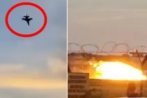수직 낙하 후 활주로 충돌한 F-16 전투기…에어쇼 사고로 조종사 사망 (영상)