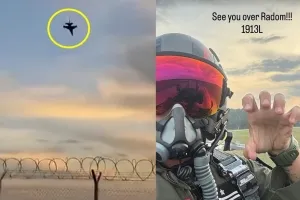 폴란드 F-16 조종사의 마지막 셀카…에어쇼 훈련 중 추락 폭발 (영상)
