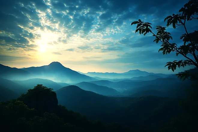 팔봉산의 풍경