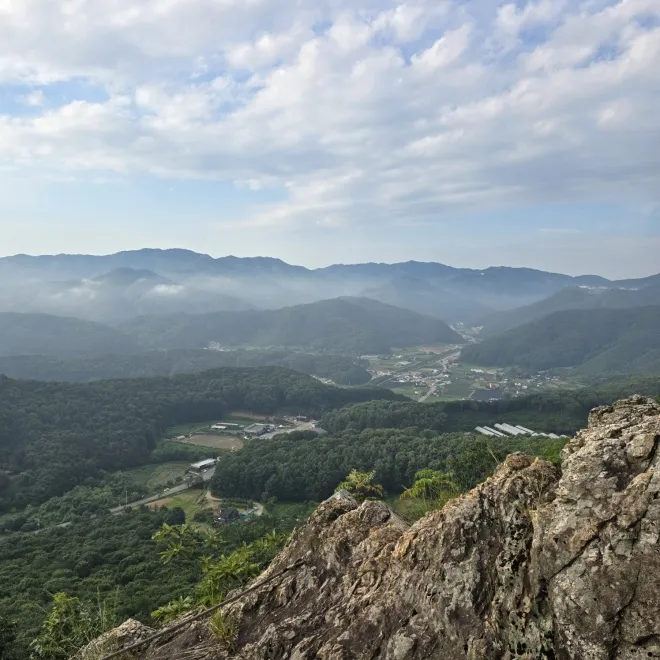 팔봉산의 풍경