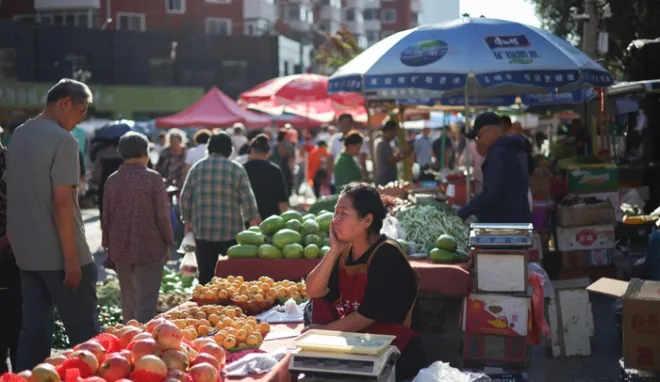 중국 랴오닝성 선양의 한 시장 모습. 선양 AFP 연합뉴스