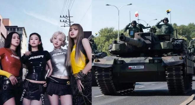 블랙핑크와 폴란드 군부대 행사에 등장한 K-2 전차