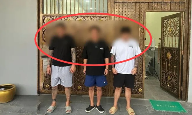 최근 캄보디아 수도 프놈펜에서 한국인 등 40여명을 데리고 온라인 사기 작업장을 운영하다 체포, 기소된 한국인 주범 3명. 2025.09.30. 크메르타임스 홈페이지 캡처·연합뉴스
