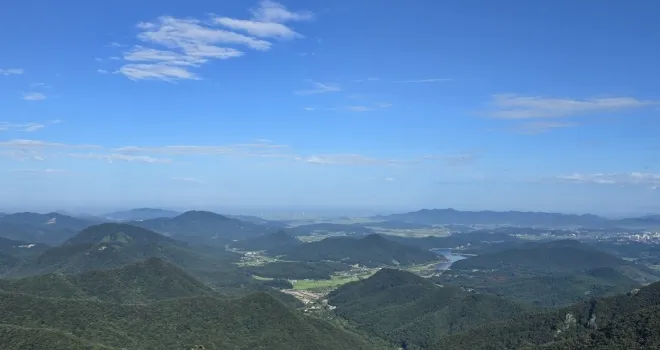 불갑산 정상 모습(영광 방향)