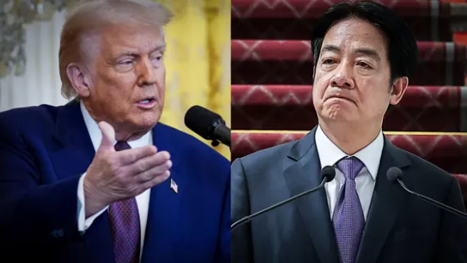 왼쪽부터 트럼프 미국 대통령, 라이칭더 대만 총통 왼쪽부터 트럼프 미국 대통령, 라이칭더 대만 총통