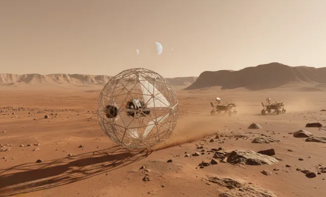 지구의 회전초에서 아이디어를 얻은 텀블위드 로버를 구현한 구글 제미나이 이미지