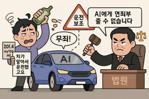 술 마시고 운전해도 AI 잘못? 법원 “자율주행 켰으니 무죄” 황당 주장 기각